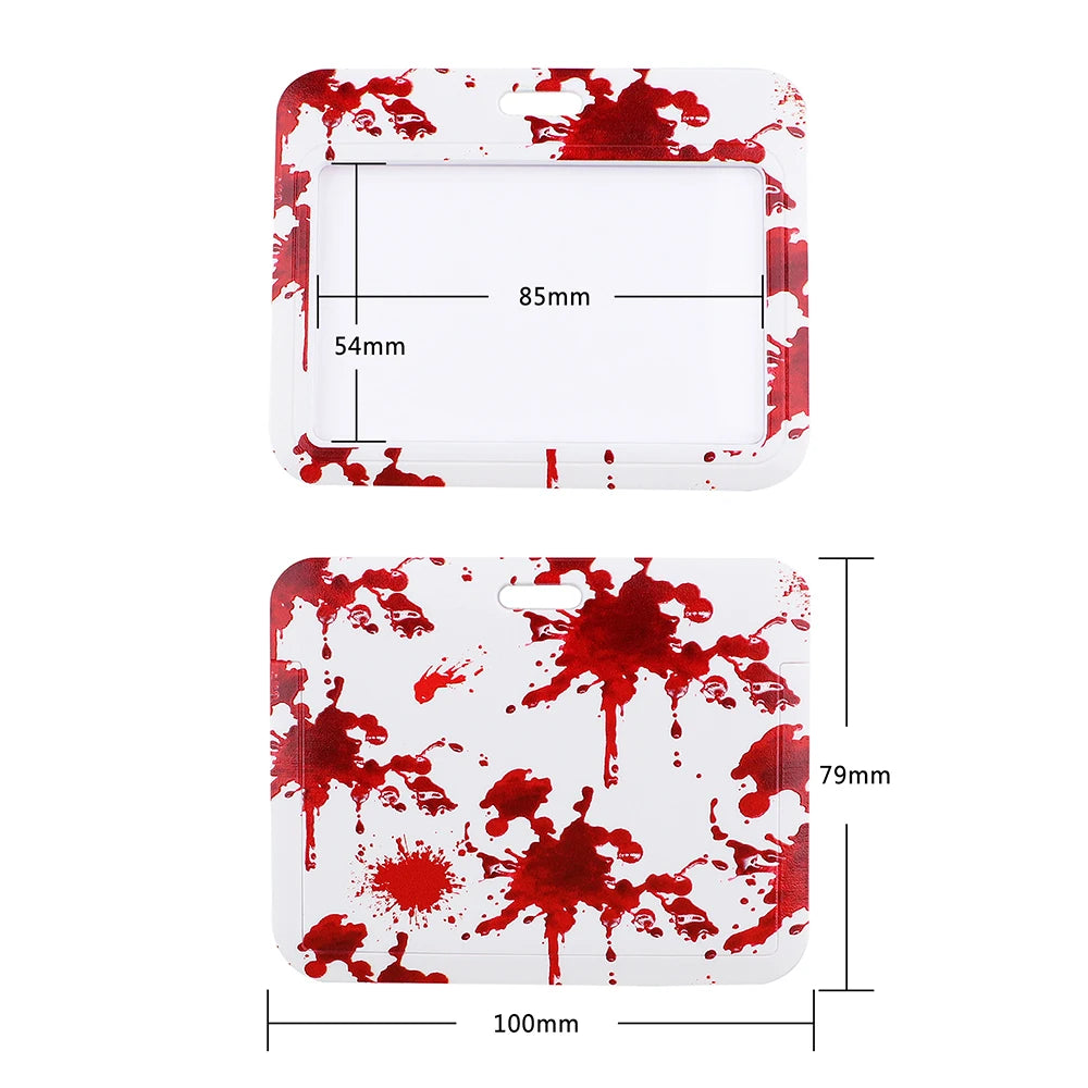 Medical Human Blood Lanyard ID Card Holder