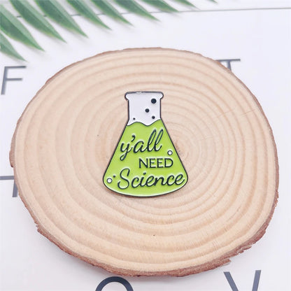 Creativity Fun Science Chemistry Experiment Beaker Enamel Pins