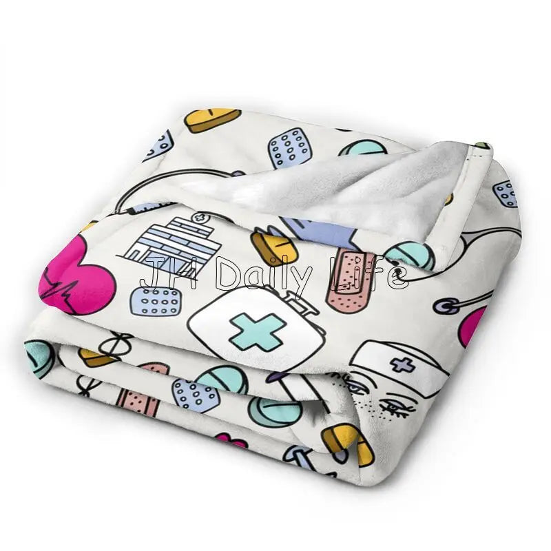 Doctor Nurse Medical Flannel Fleece Blanket