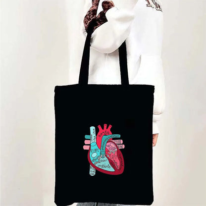 Cute Anatomy Doctor Nurse Medical Shopping Handbags