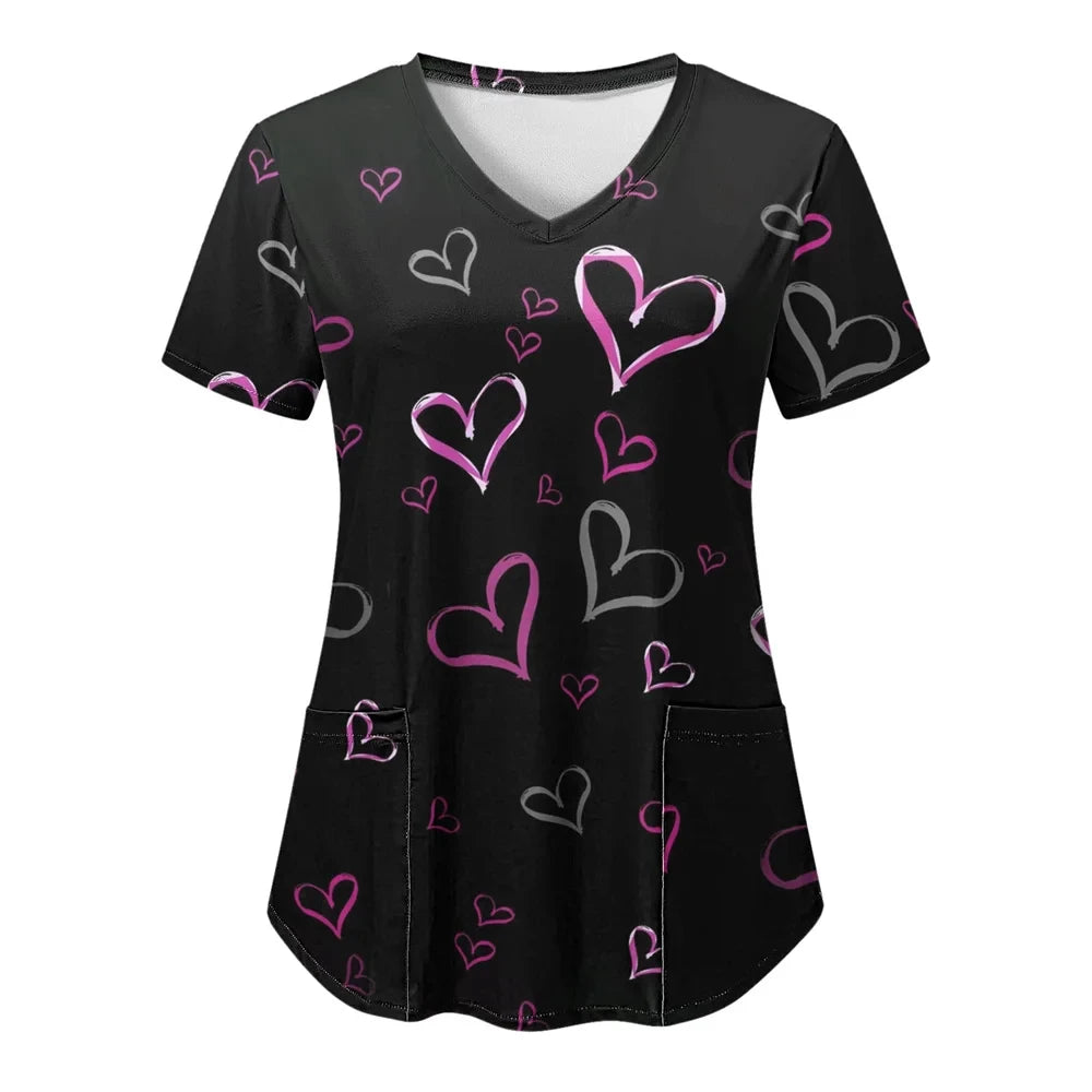 Electrocardiogram Scrub Top