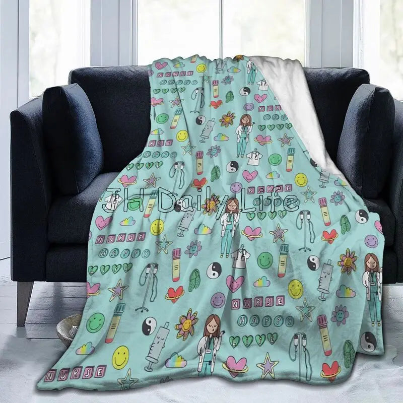 Doctor Nurse Medical Flannel Fleece Blanket