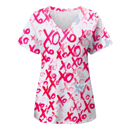 Electrocardiogram Scrub Top