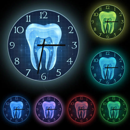 Tooth Anatomy Art Wall Clock