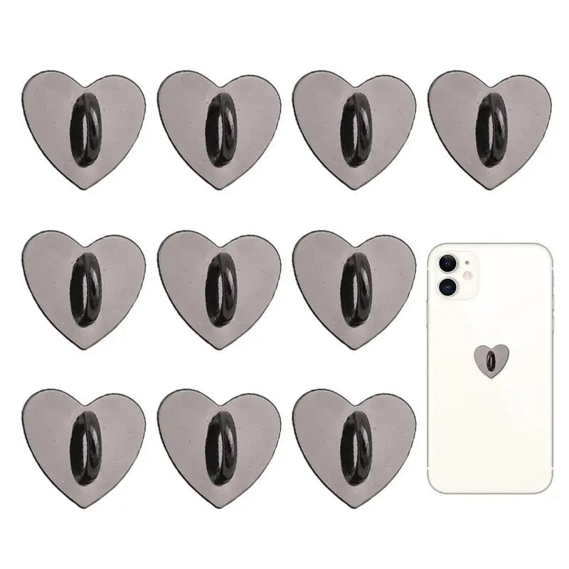 Adhesive Metal Heart Phone Charm Holder