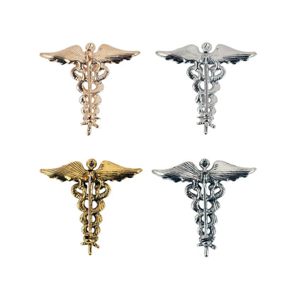 Medical Caduceus Brooch Snake Stick Wings Lapel Pins