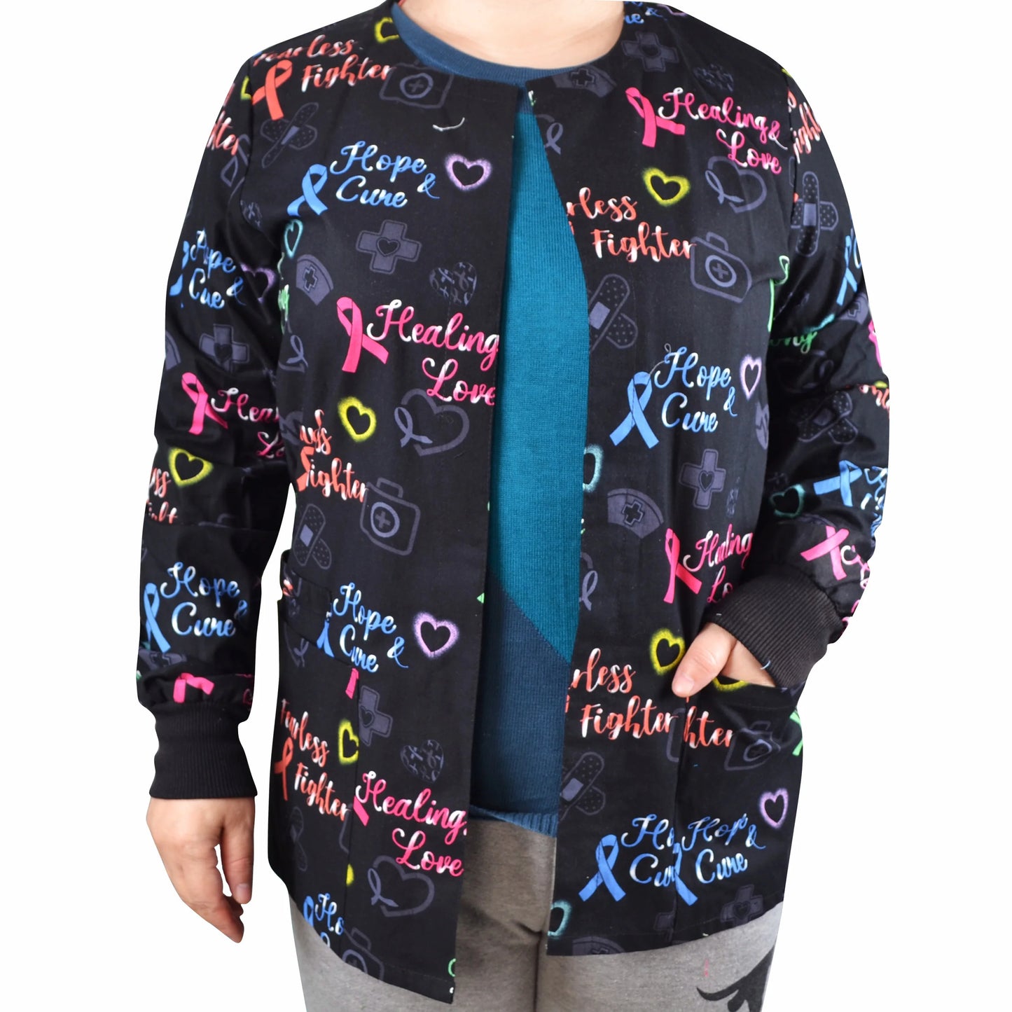 Jacket Scrub Top