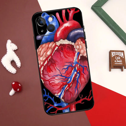 Medical Human Organs Heart Art iPhone Cases