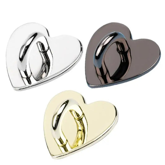 Adhesive Metal Heart Phone Charm Holder