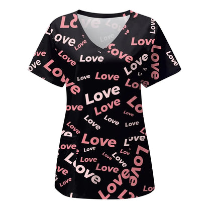 Electrocardiogram Scrub Top