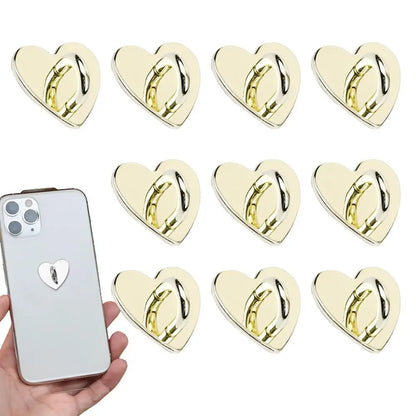 Adhesive Metal Heart Phone Charm Holder