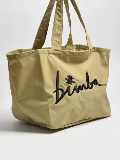 Letter Embroidered Tote Bag