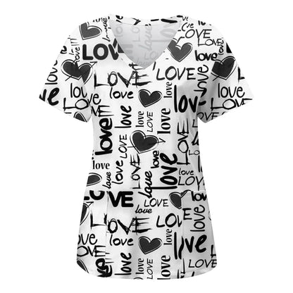 Electrocardiogram Scrub Top