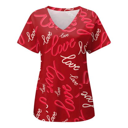 Electrocardiogram Scrub Top