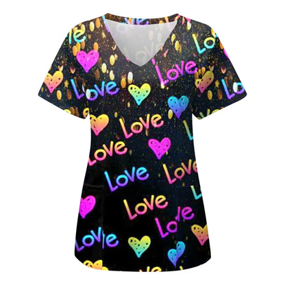 Electrocardiogram Scrub Top